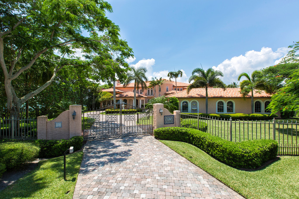 The exterior front of this Indialatic Florida Riverfront Estate