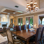 The Dining Room area of the Riverfront Estate in Indialantic Florida
