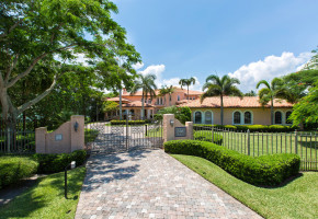 The gate into this Indilatic Florida Riverfront Estate