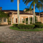 Spectacular evening view of the Indialantic Riverfront Estate in Florida