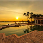 Gorgeous sunsets from the pool & patio of this Indialantic Estate in Florida
