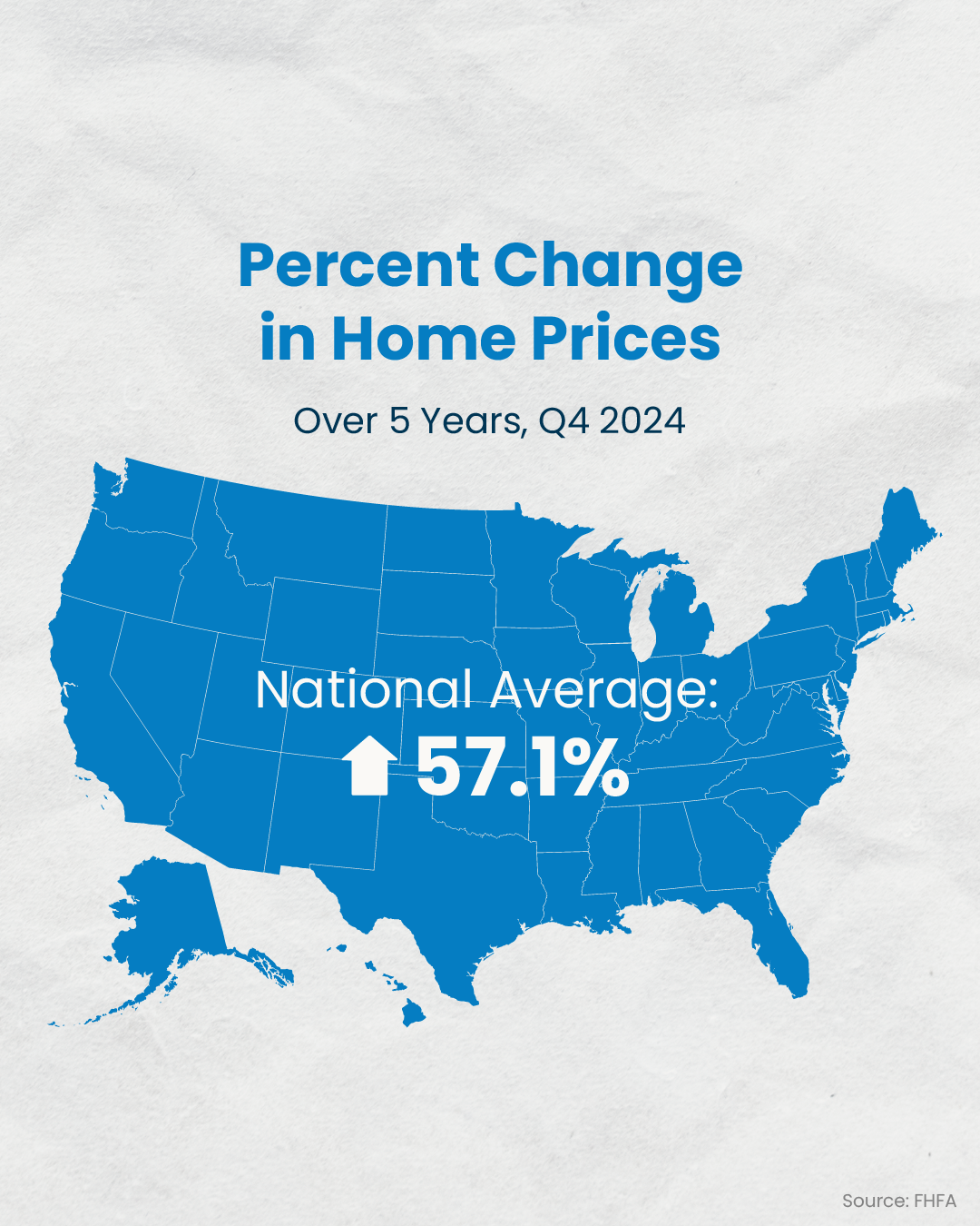 Percent Change in Home Prices Over 5 Years