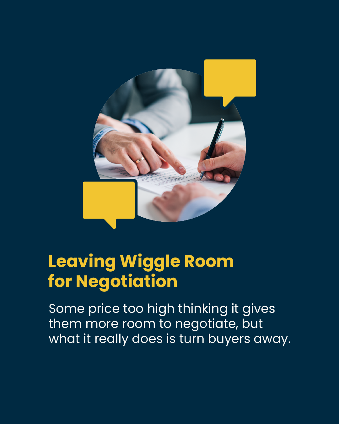 leave wiggle room for negotiation