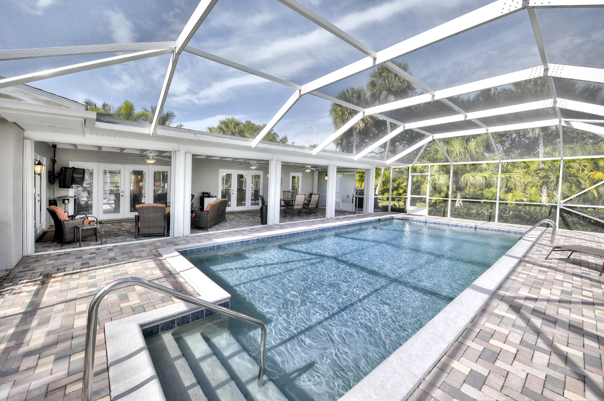 The Screened Pool and Patio area     