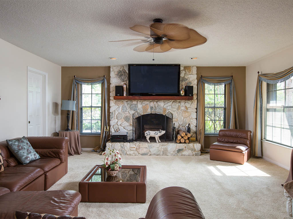 The Vero Beach Country Estate Family Room       