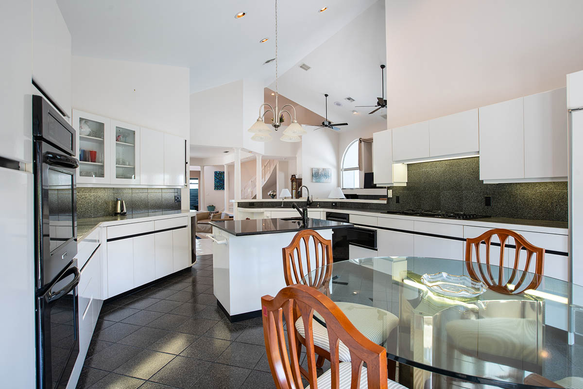 Kitchen with Eat-in Area & Custom Cabinetry