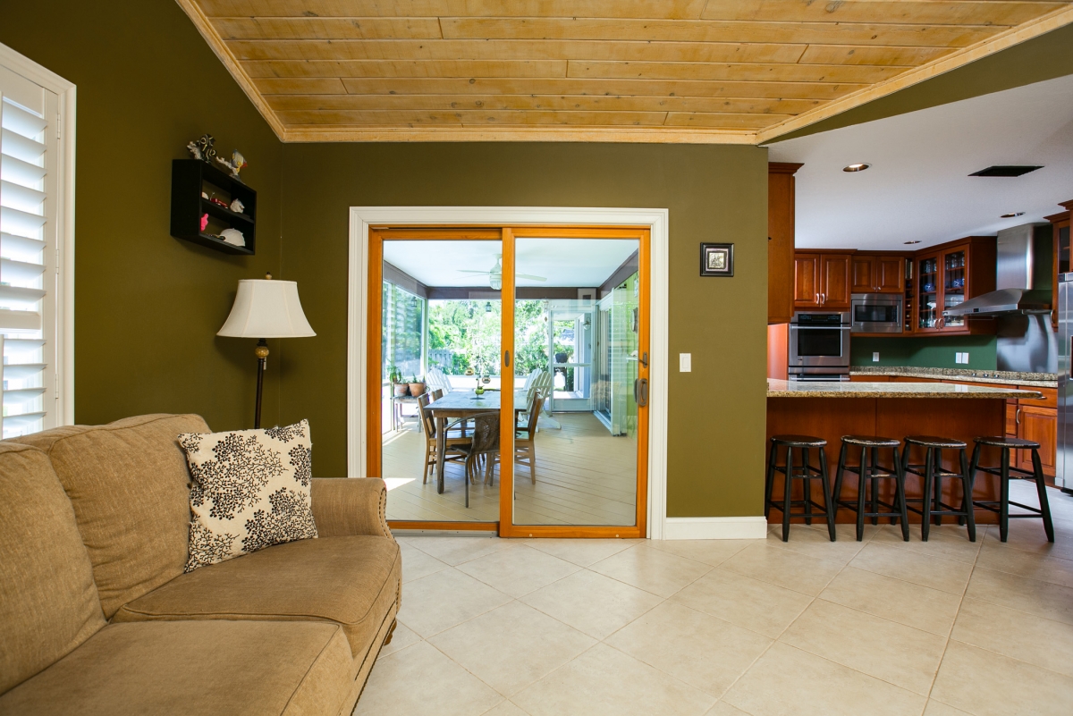 The family room leading to thee Lanai 