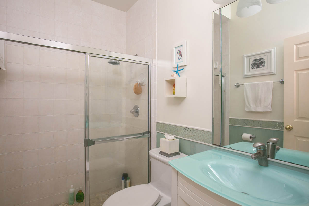 The second bath with custom vanity.                  