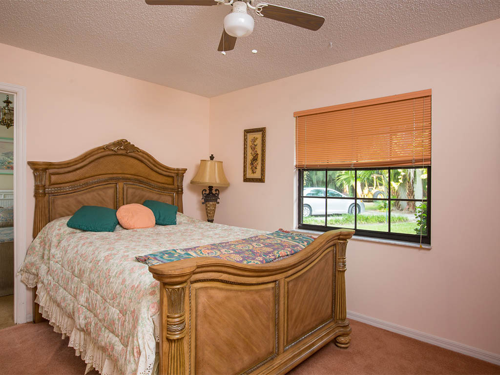 One of the bedroom suites with its own access from the second private driveway 