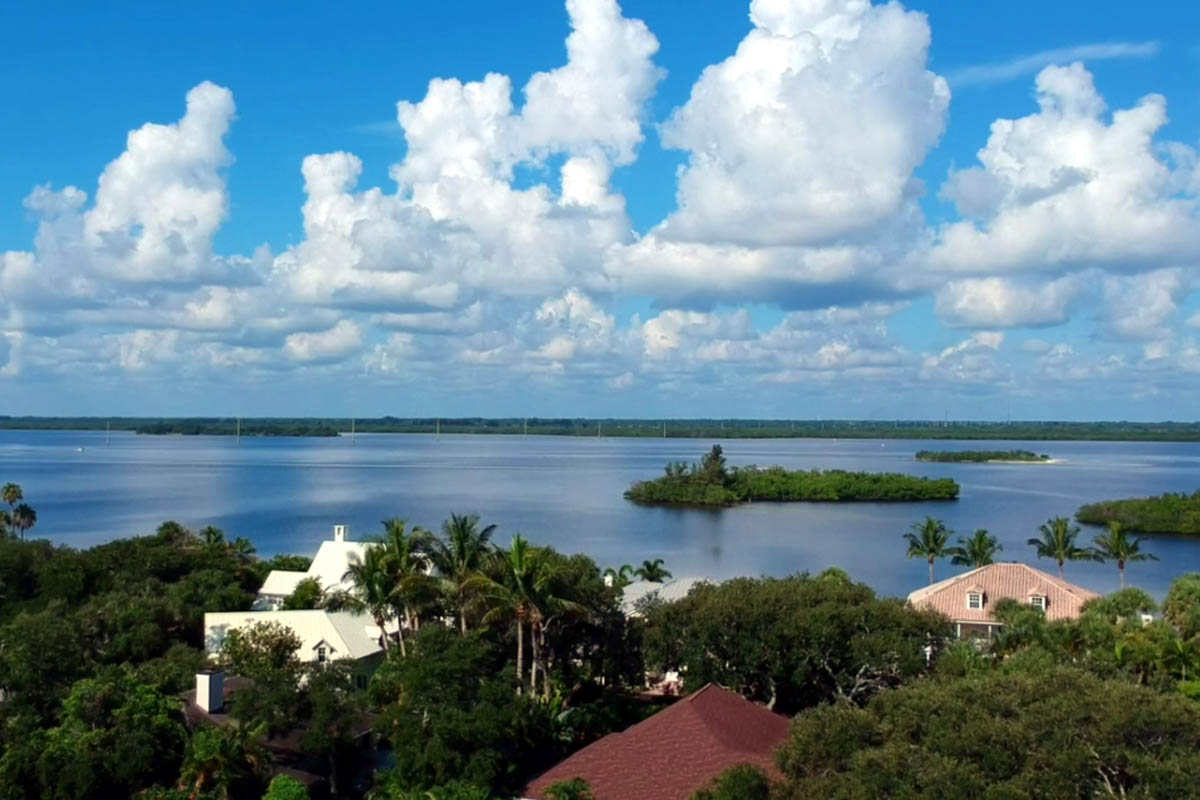 Aerial view of Indian River and Intra-Coastal Waterway 