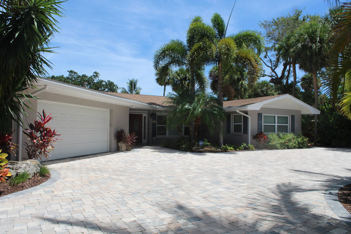 The Exterior Front of this nice waterfront home in Vero Beach Florida 