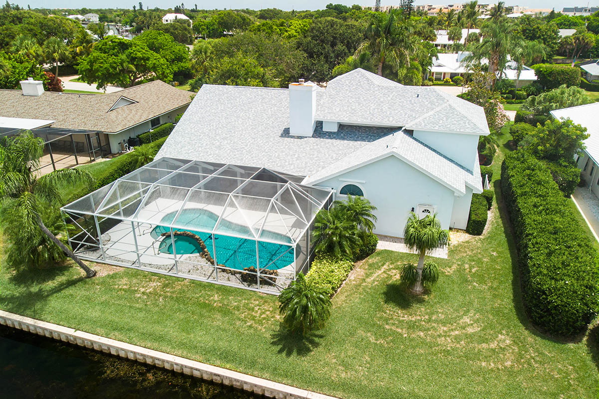 Aerial view of the Back Yard overlooking the Lake