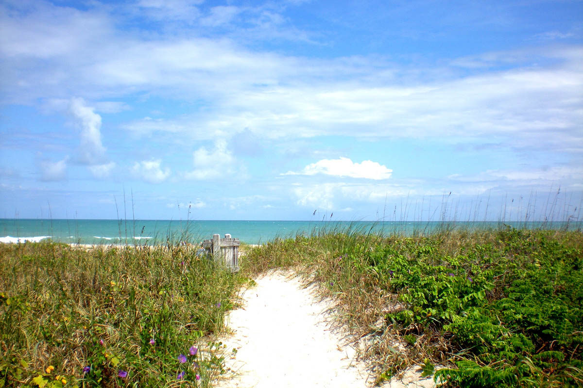 The entry to the community beach, the best and widest beach in Vero Beach.              