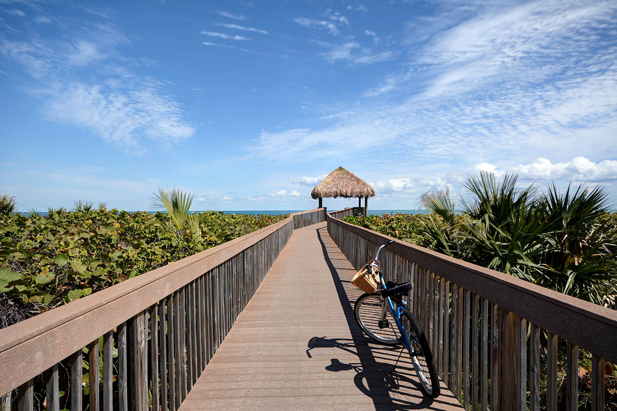 Take your bike to the beach and Village Market