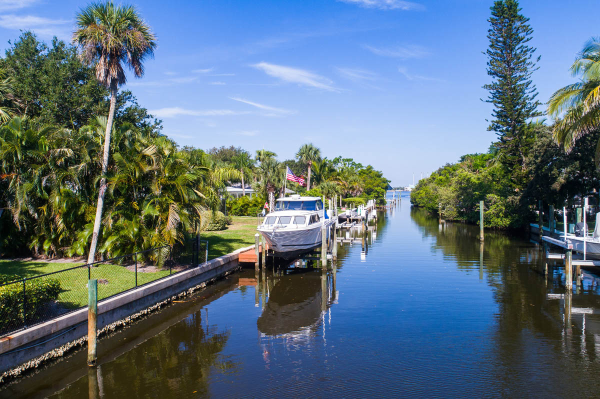 View of the canal leading to Indian River and Intra-Coastal Waterway