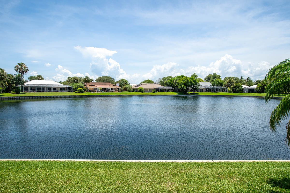 Lake view from the back yard